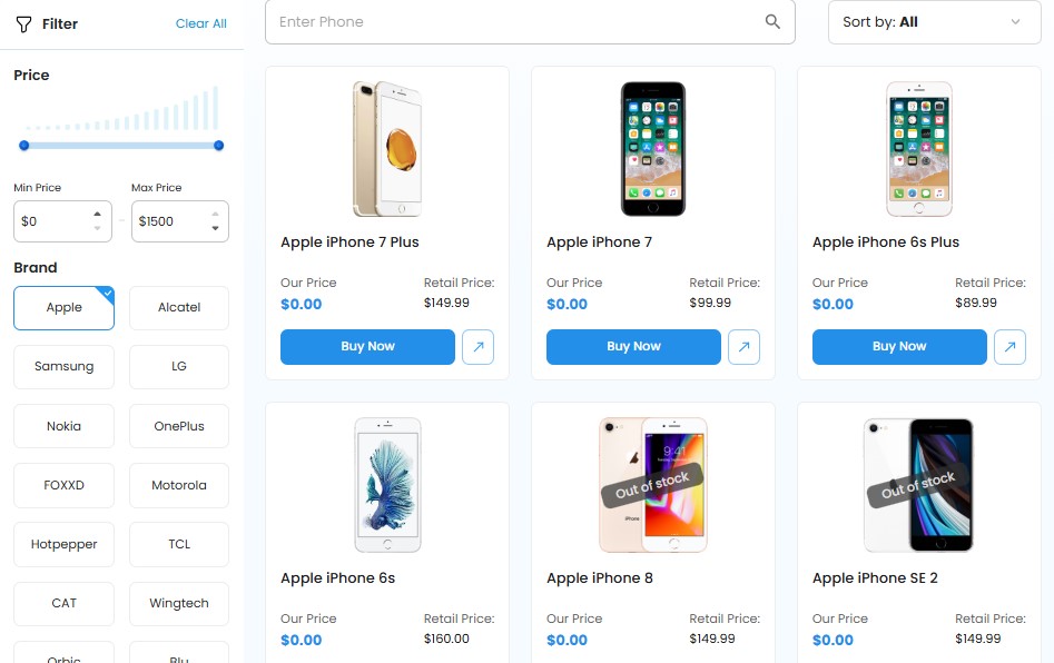 select a phone at AirTalk
