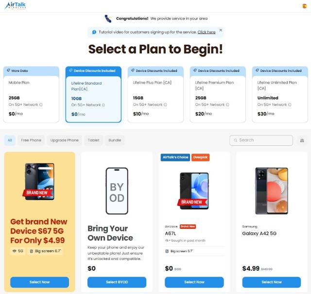 Best free tablet with ebt california at AirTalk